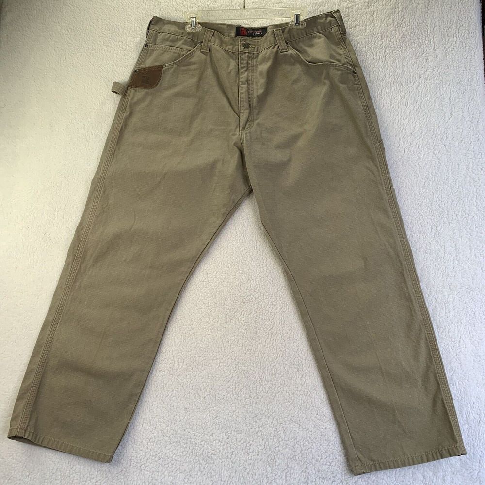 Wrangler 3W020BR Men's Size 40x30 Riggs Workwear Ripstop Pants Canvas Carpenter